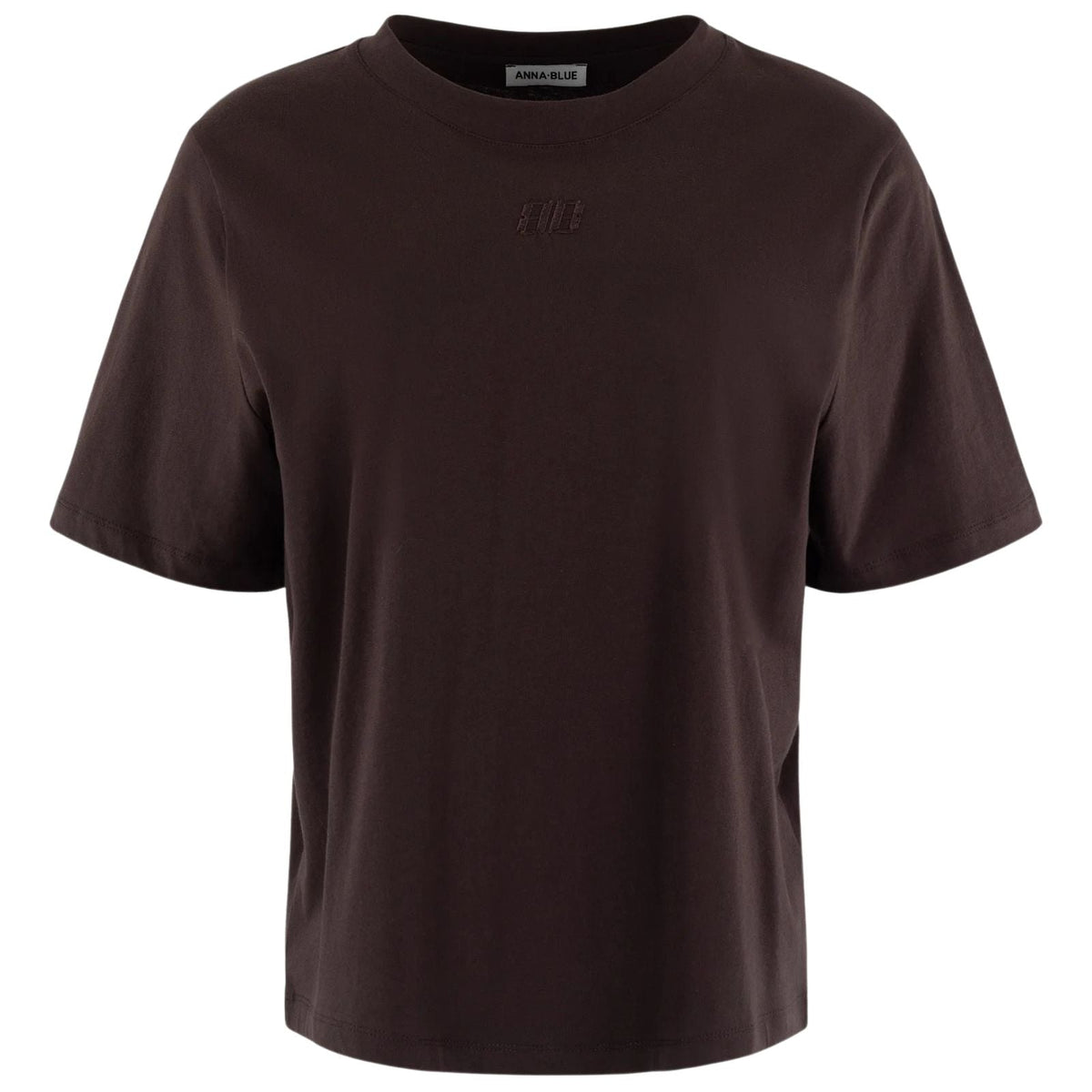 Donkerbruin basic ronde hals t-shirt Slim - Capuchon Fashion