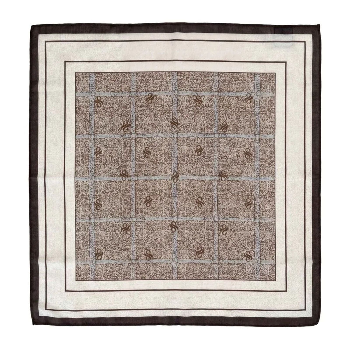 Donkerbruin geprinte sjaal 633300 - Capuchon Fashion