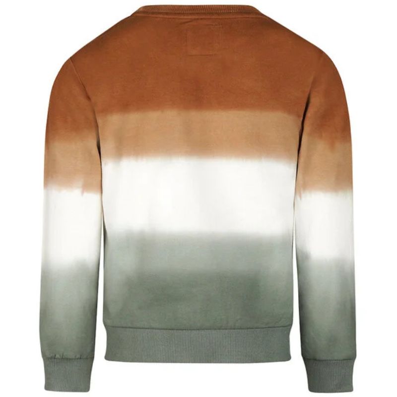 Donkerbruin geprinte sweater O56889 - Capuchon Fashion