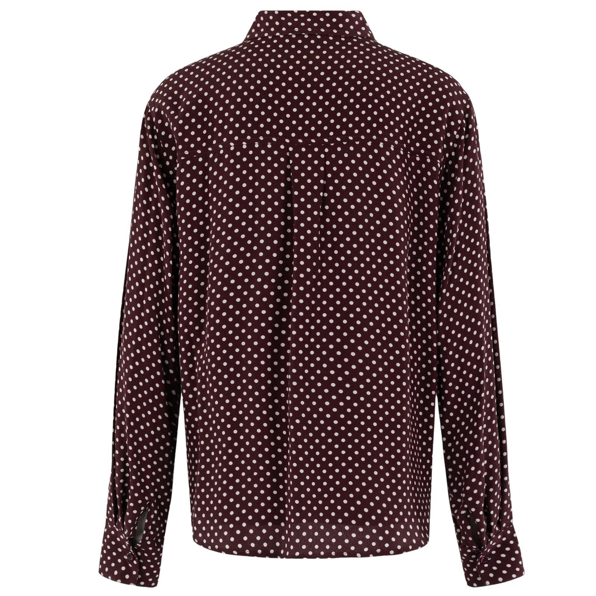 Donkerbruin met beige gestipte blouse Lilo - Capuchon Fashion