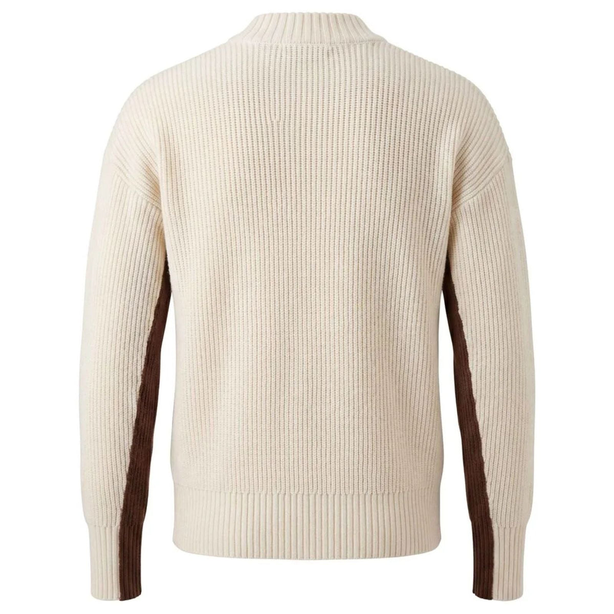 Donkerbruine 2 colors pullover 633253 - Capuchon Fashion