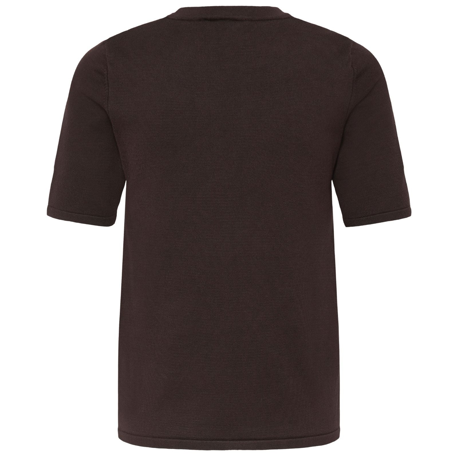 Donkerbruine basic knitted top Luls - Capuchon Fashion