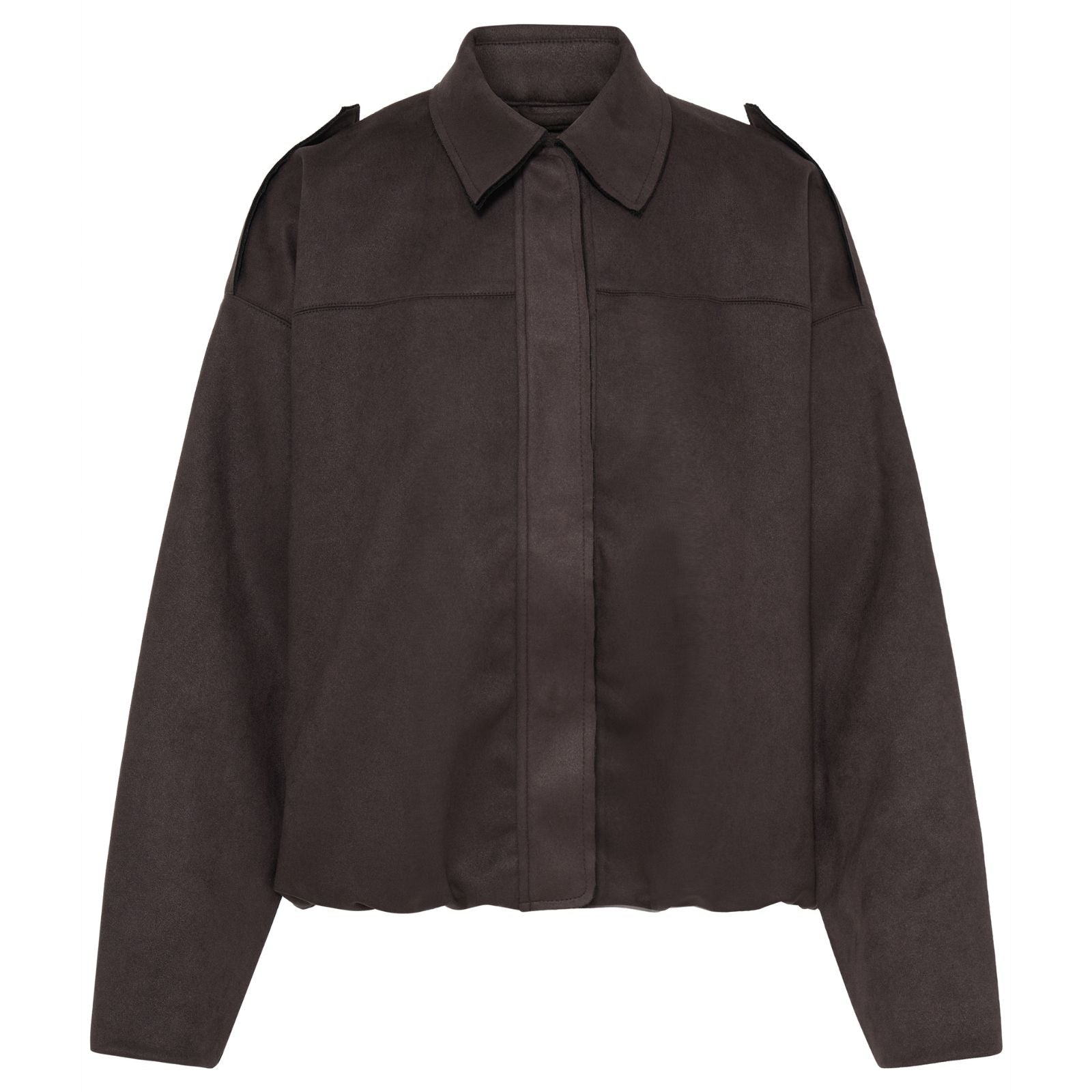 Donkerbruine casual jacket Keisha - Capuchon Fashion