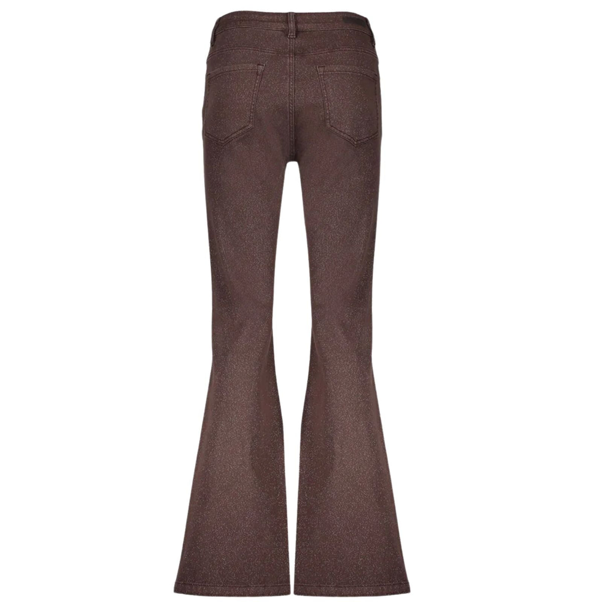 Donkerbruine flair jeans lurex 61543 - Capuchon Fashion