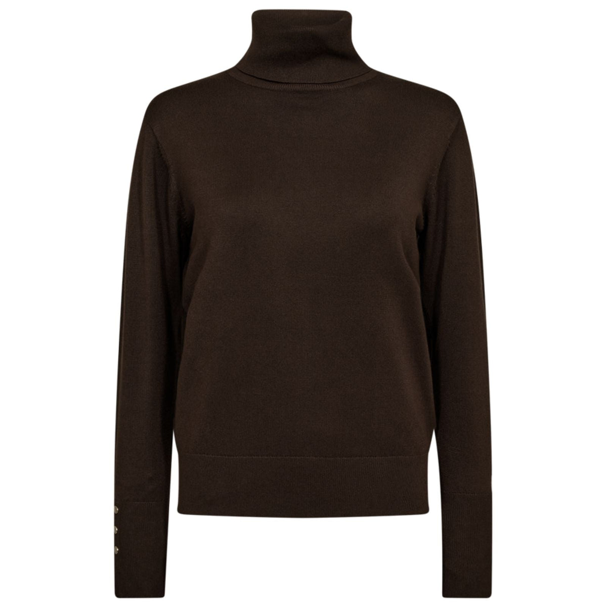 Donkerbruine rollneck pullover Katie - Capuchon Fashion