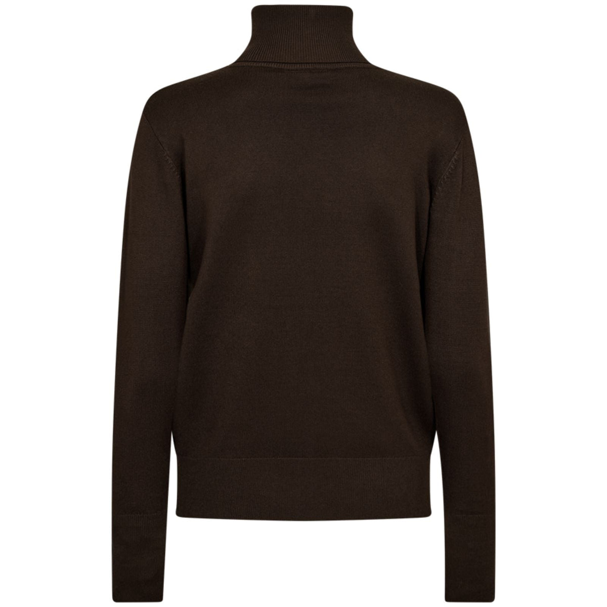 Donkerbruine rollneck pullover Katie - Capuchon Fashion