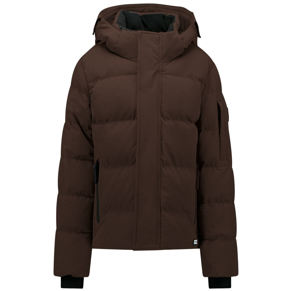 Donkerbruine winter jacket Jaxham - Capuchon Fashion