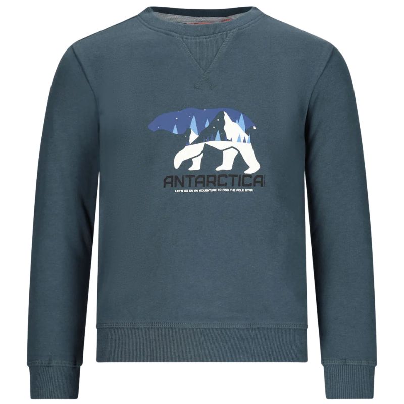 Donkergrijs geprinte sweater Sem - Capuchon Fashion