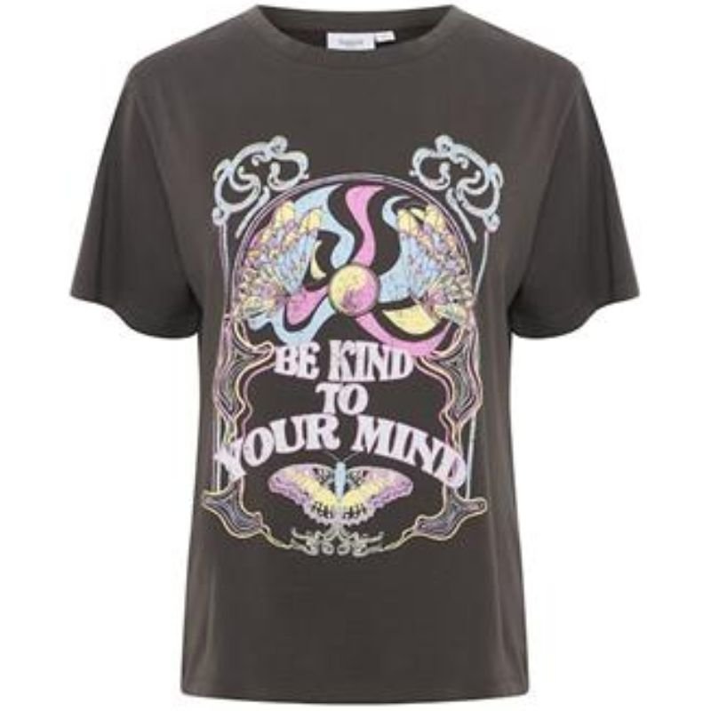 Donkergrijs t-shirt Kaliva - Capuchon Fashion