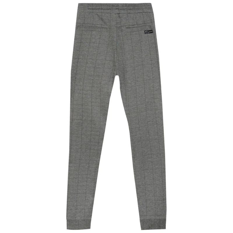 Donkergrijze jogpant Check Zip Pocket - Capuchon Fashion
