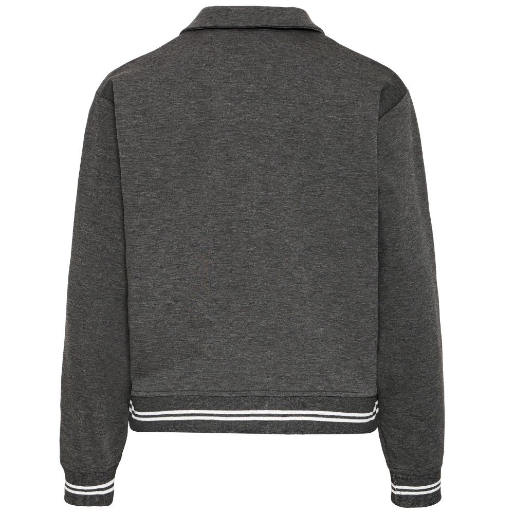 Donkergrijze sporty jacket Kate - Capuchon Fashion