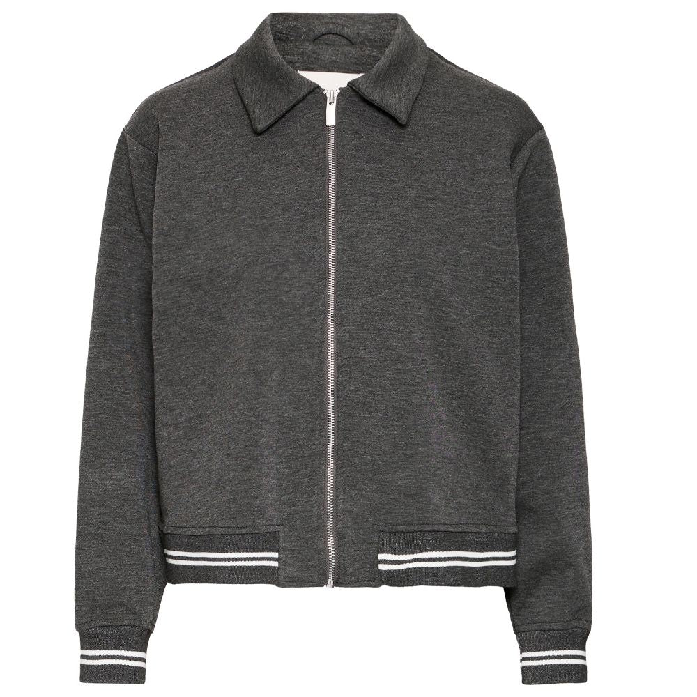 Donkergrijze sporty jacket Kate - Capuchon Fashion