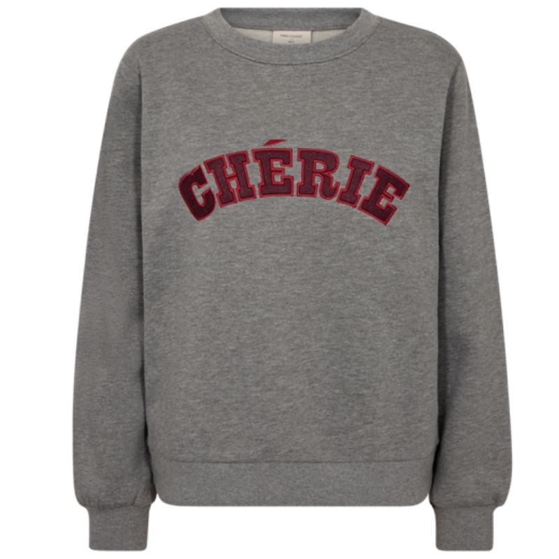 Donkergrijze sweat pullover Wana - Capuchon Fashion