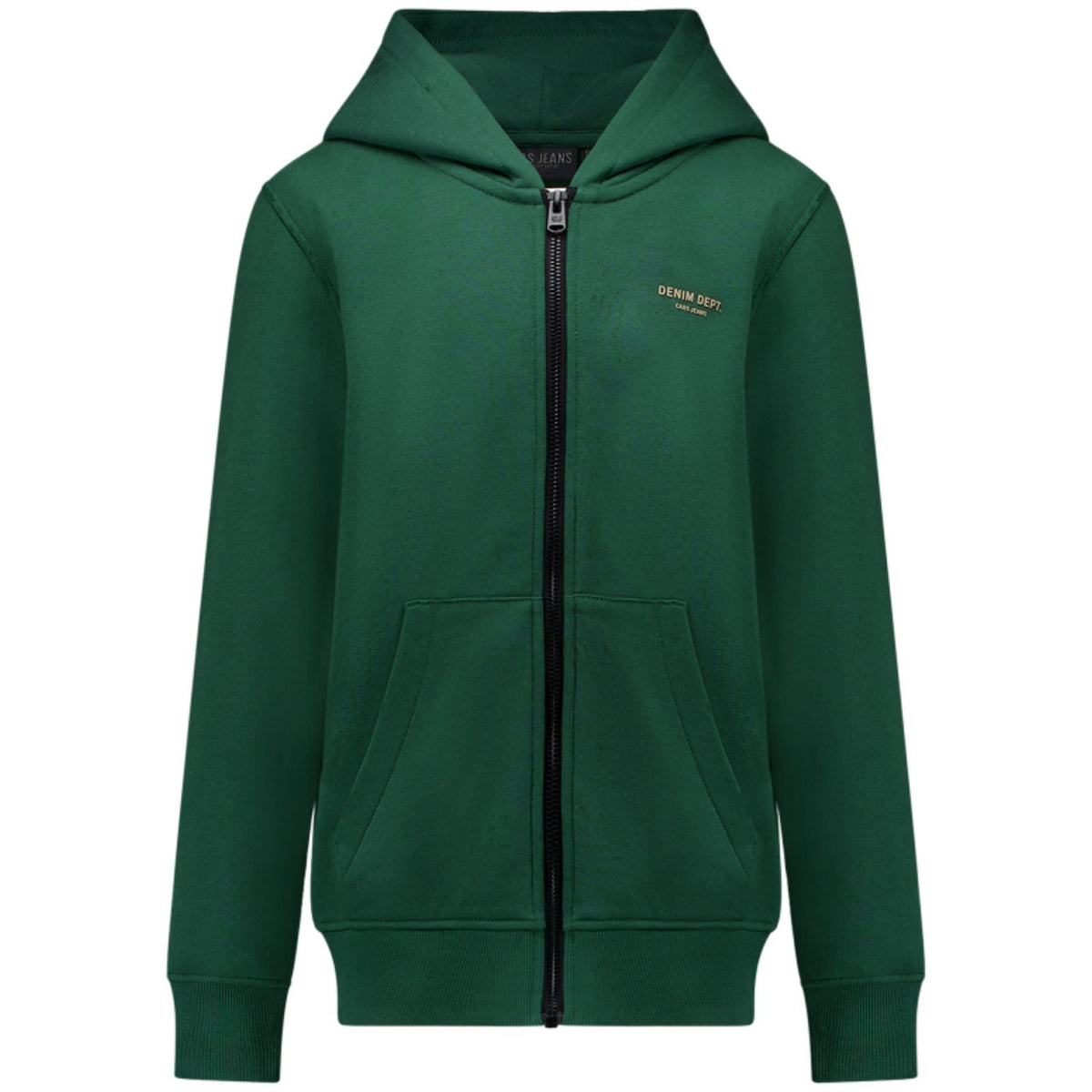 Donkergroen effen capuchon vest Yutto - Capuchon Fashion