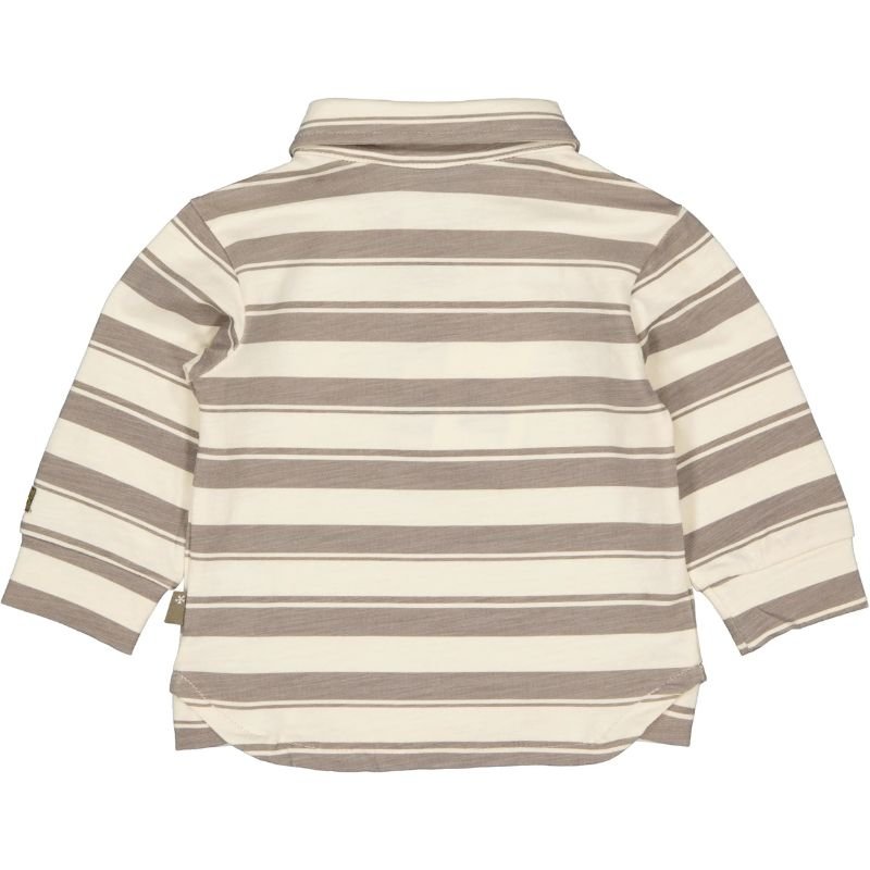 Donkergroen geprinte polo Striped - Capuchon Fashion