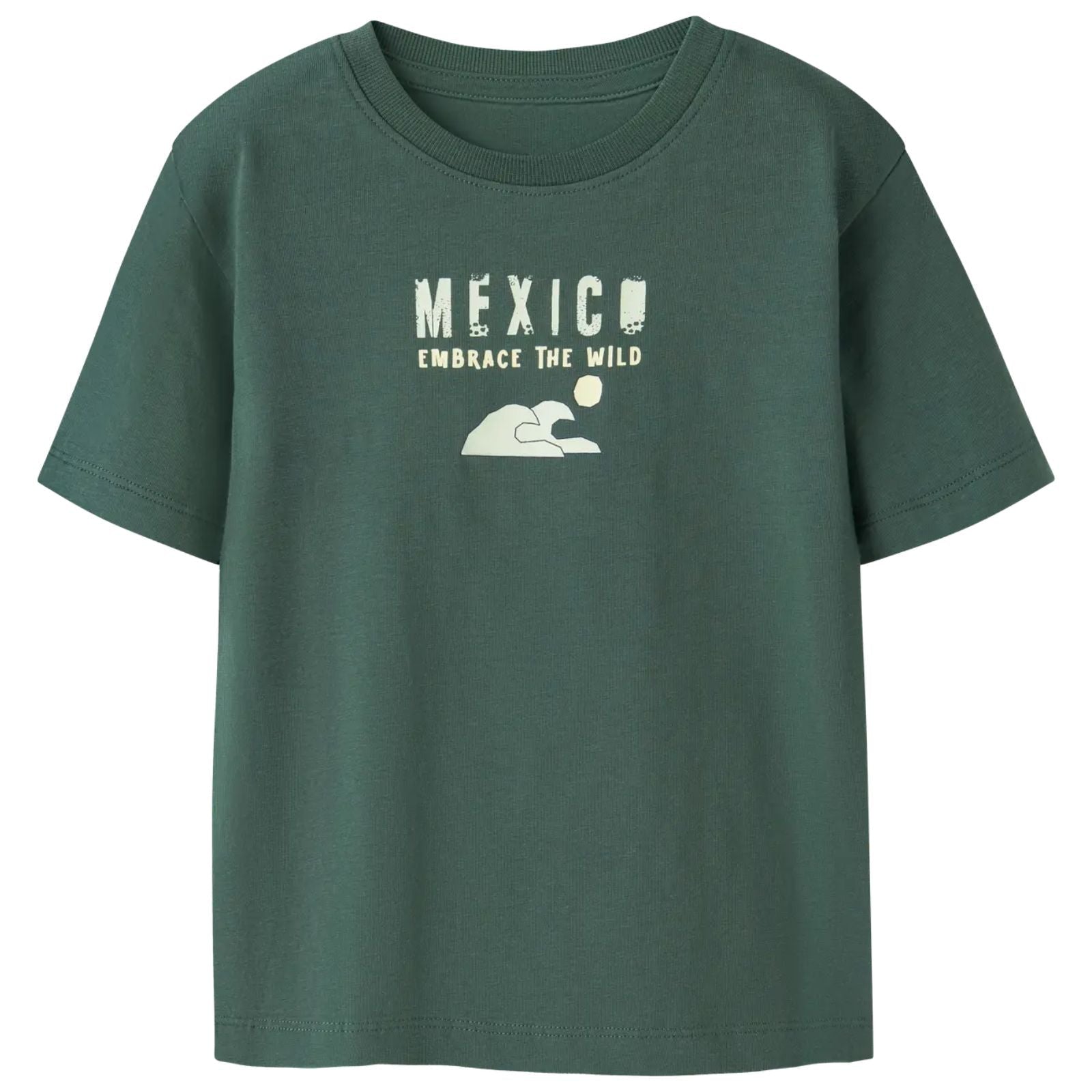 Donkergroen regular fit t-shirt Hayde - Capuchon Fashion