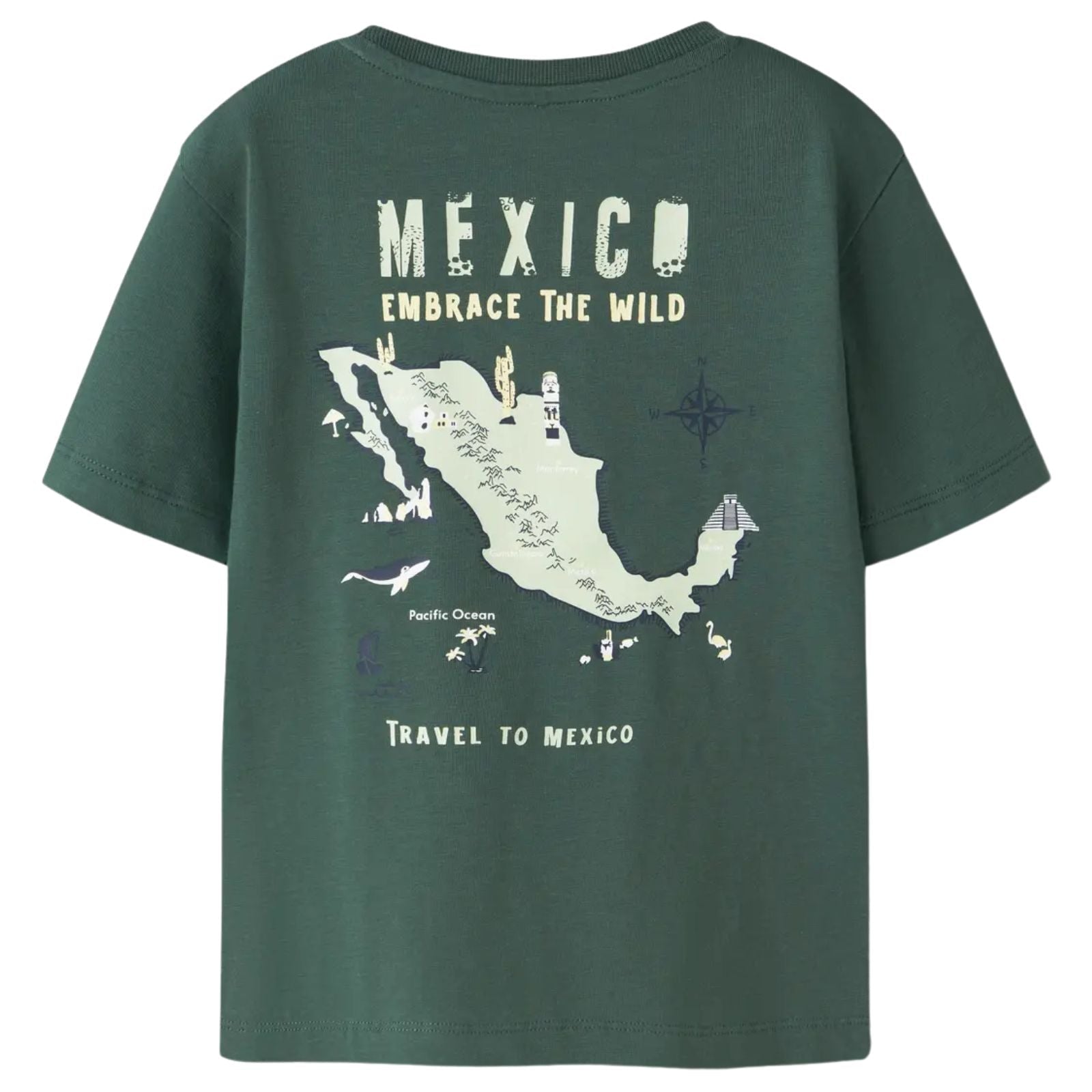 Donkergroen regular fit t-shirt Hayde - Capuchon Fashion