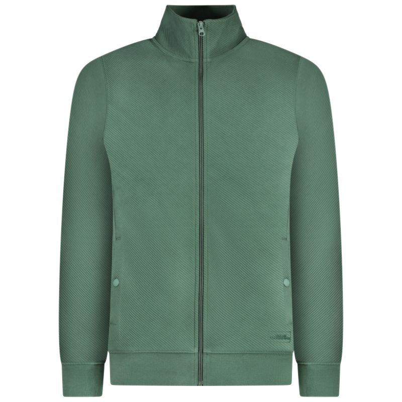 Donkergroen zipper vest Taylen - Capuchon Fashion