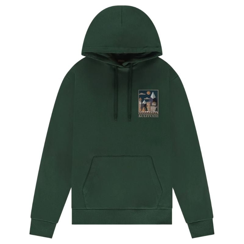 Donkergroene hooded sweater Belle - Capuchon Fashion