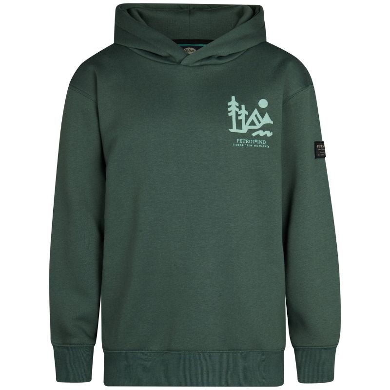 Donkergroene hooded sweater SWH359 - Capuchon Fashion