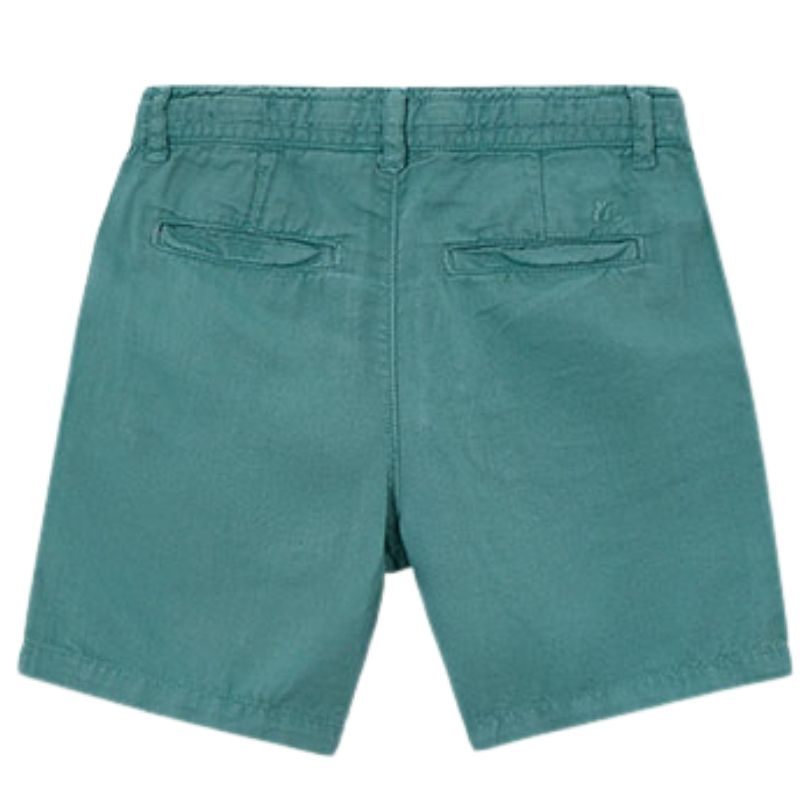 Donkergroene linnen bermuda 3202 - Capuchon Fashion