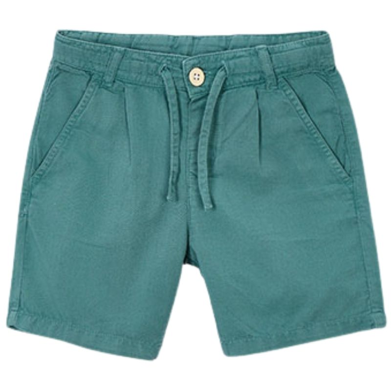 Donkergroene linnen bermuda 3202 - Capuchon Fashion