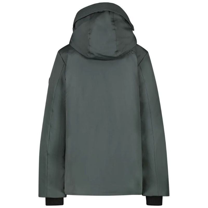 Donkergroene long jacket Harwick - Capuchon Fashion