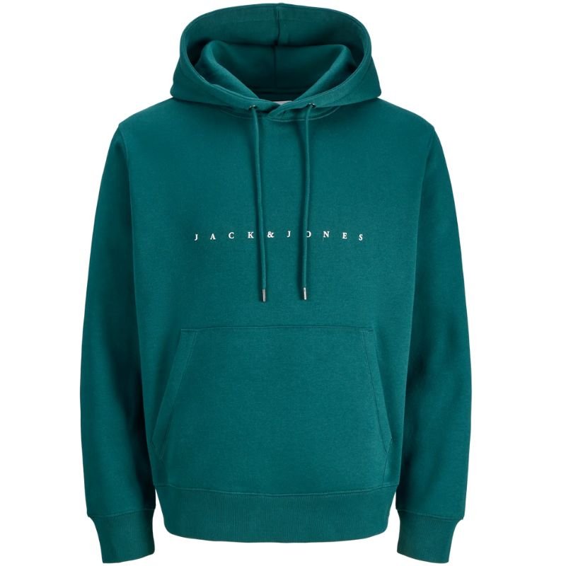 Donkergroene relaxed fit hoodie Star - Capuchon Fashion