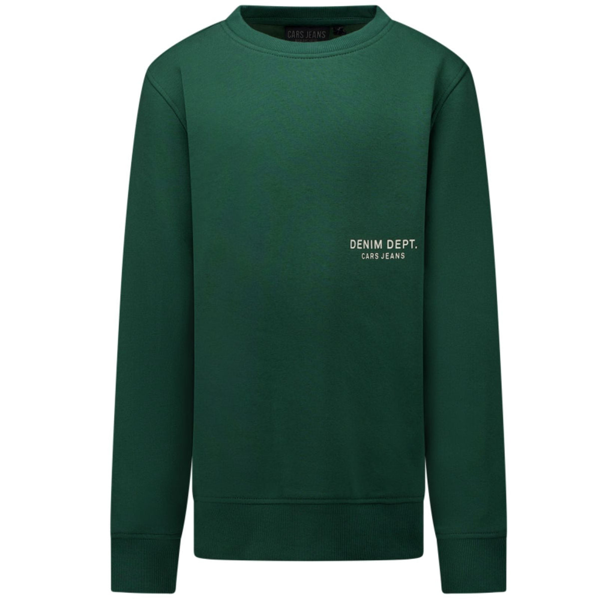Donkergroene ronde hals sweater Bramie - Capuchon Fashion