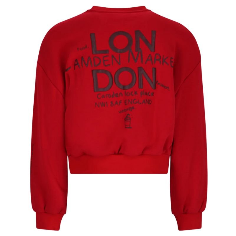 Donkerrode furry sweater Kobell - Capuchon Fashion