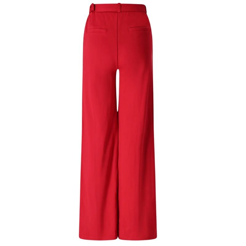 Donkerrode interlock broek Salet - Capuchon Fashion