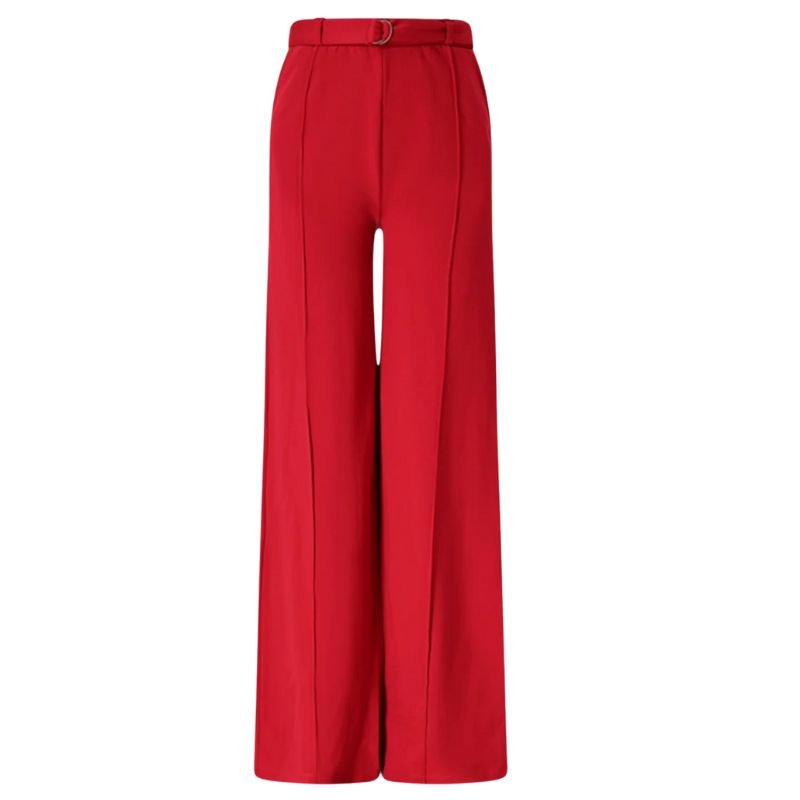 Donkerrode interlock broek Salet - Capuchon Fashion