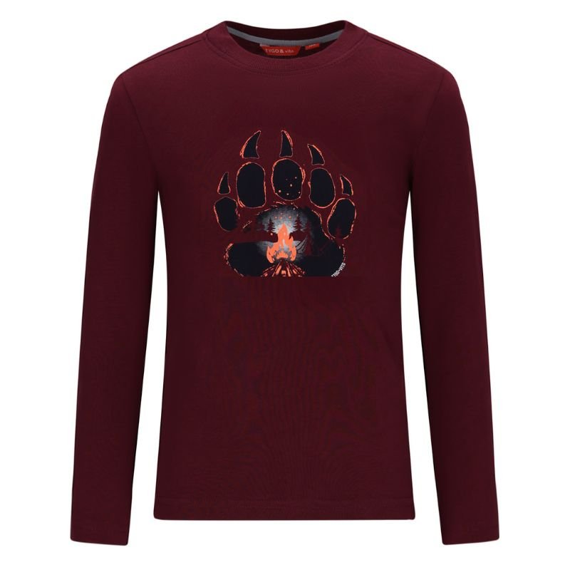 Donkerrode longsleeve Max - Capuchon Fashion