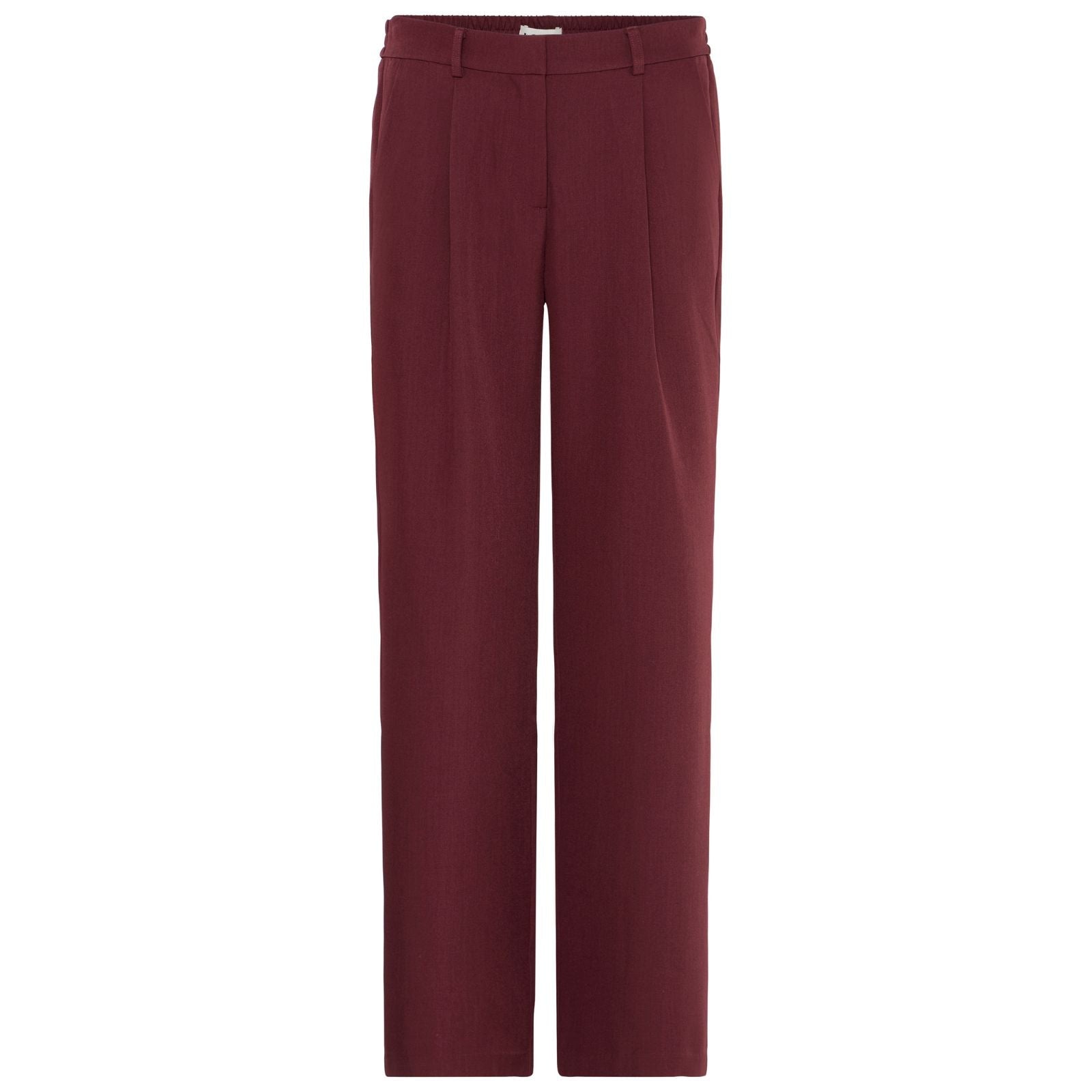 Donkerrode wide fit pantalon Fava - Capuchon Fashion