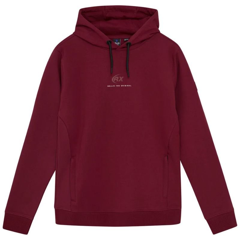 Donkerrood geprinte hoodie Rellix - Capuchon Fashion