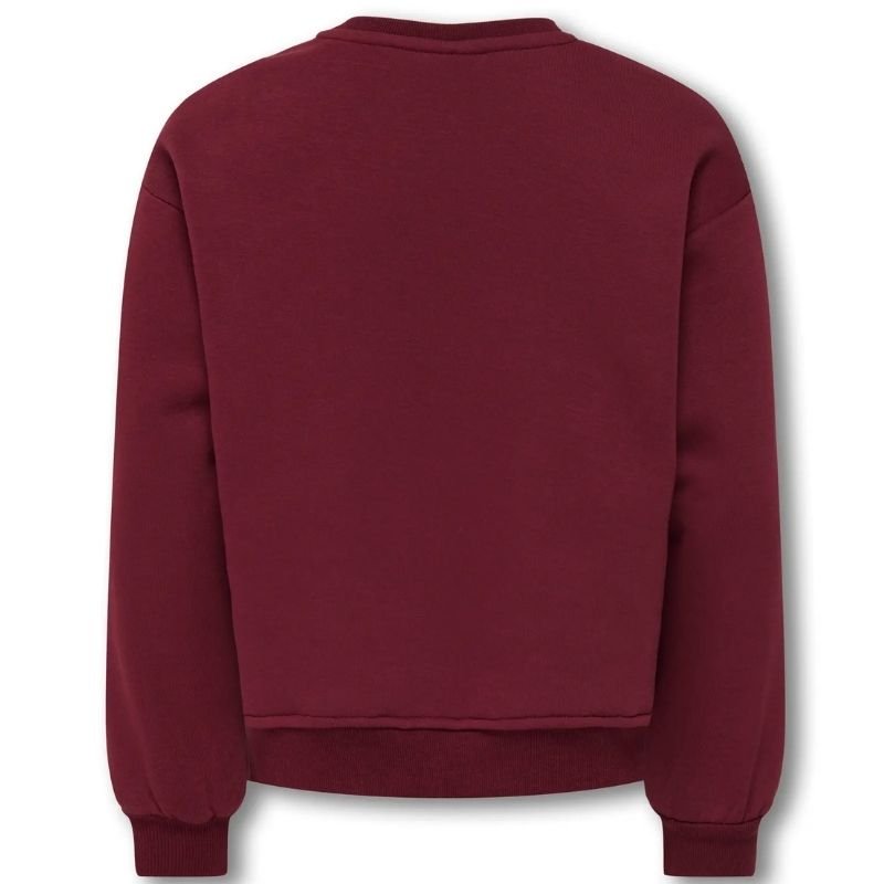 Donkerrood geprinte sweater Victory - Capuchon Fashion