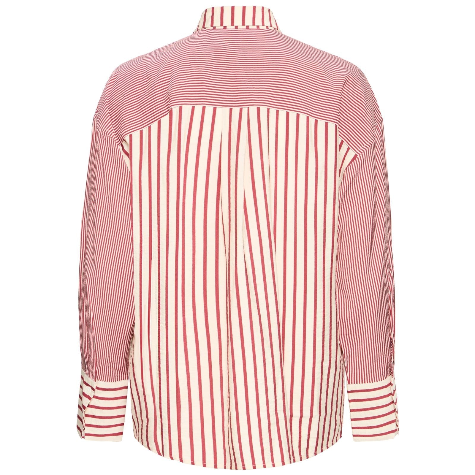Donkerrood gestreept shirt Louri - Capuchon Fashion