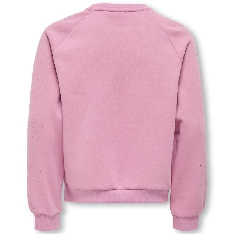 Donkerroze sweater Zenna Rhinestone - Capuchon Fashion