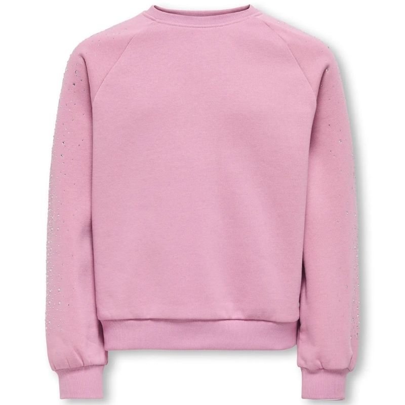 Donkerroze sweater Zenna Rhinestone - Capuchon Fashion