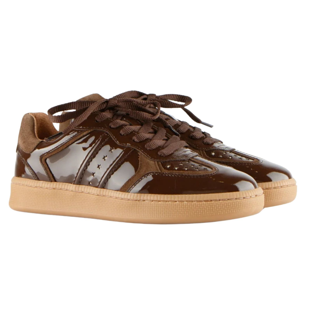 Donkerbruine leren sneaker Mirabel Verniz
