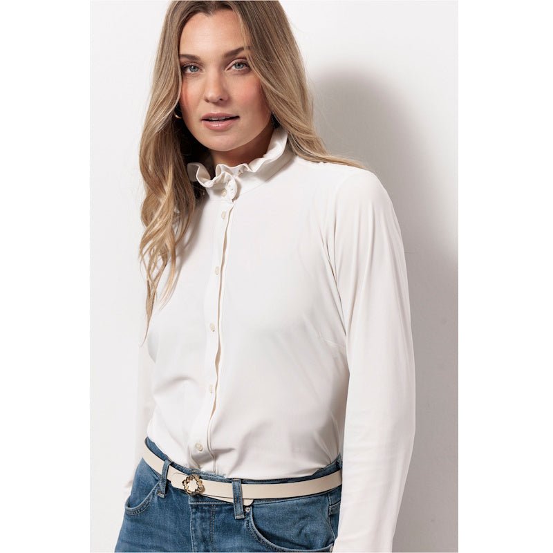 Ecru blouse Helena ruffle - Capuchon Fashion