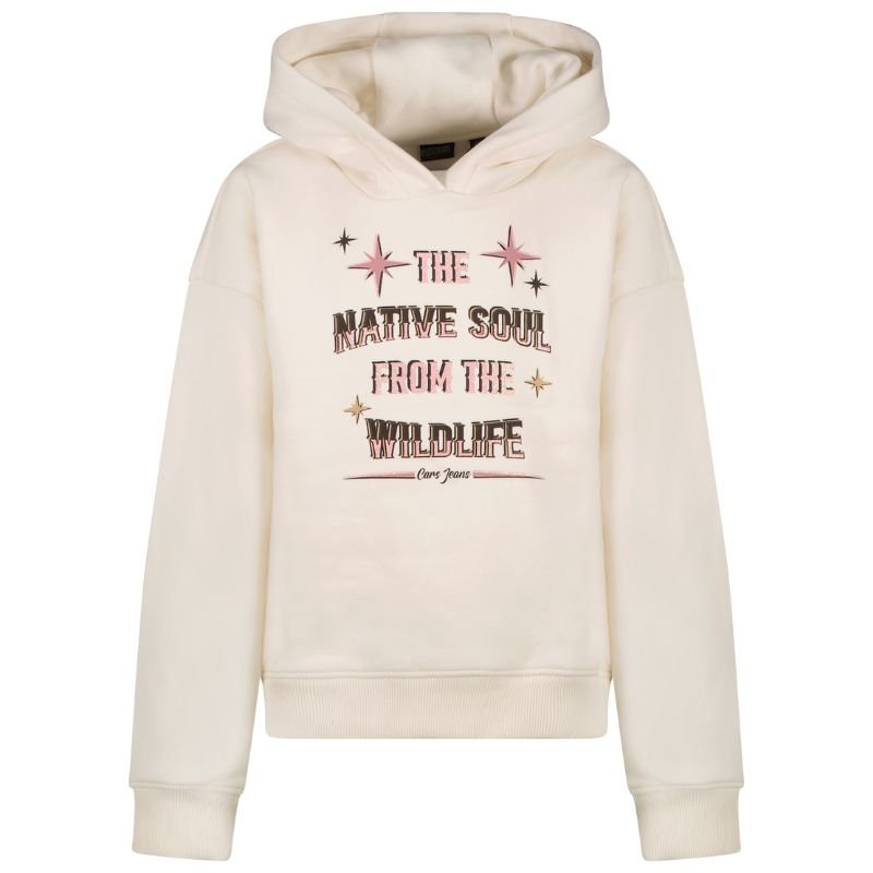 Ecru geprinte sweat hoodie Miella - Capuchon Fashion