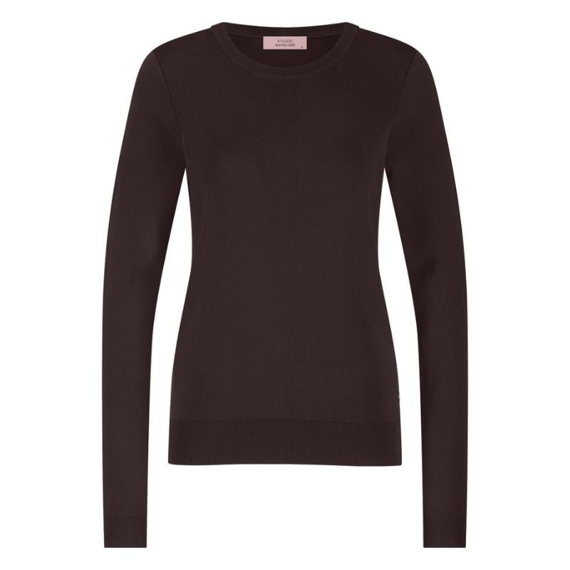 Espresso basic knit pullover Lana - Capuchon Fashion