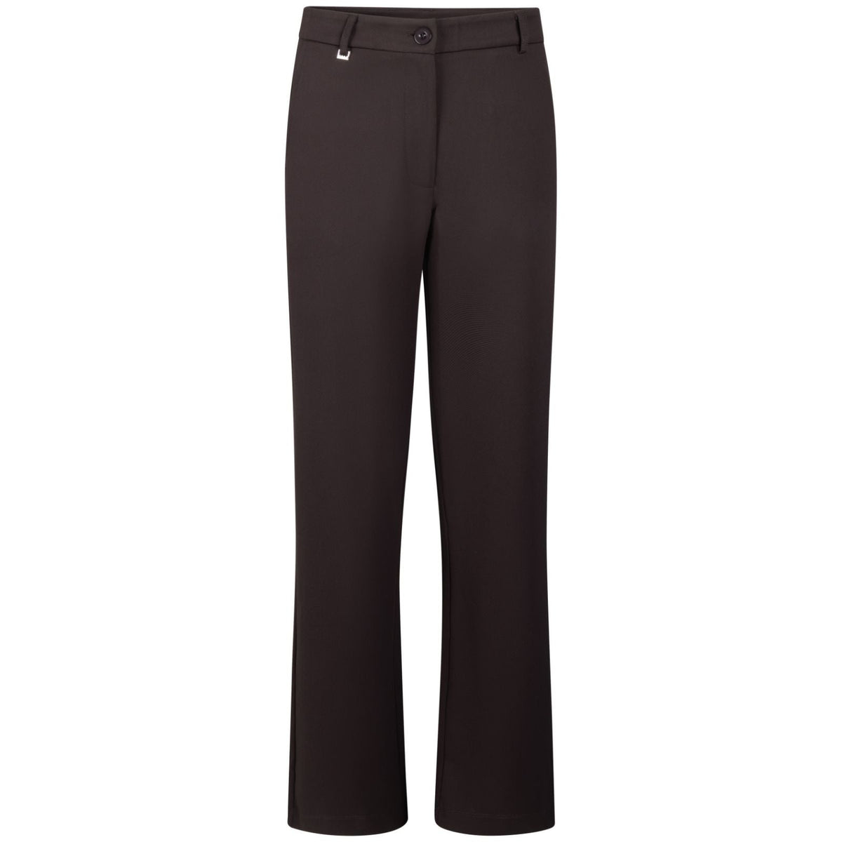 Espresso bonded tech travel broek Xandra - Capuchon Fashion