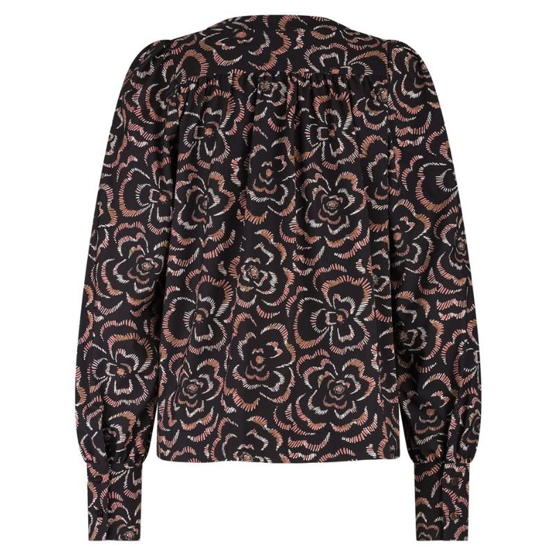 Zwart geprinte top Emmarie marker - Capuchon Fashion