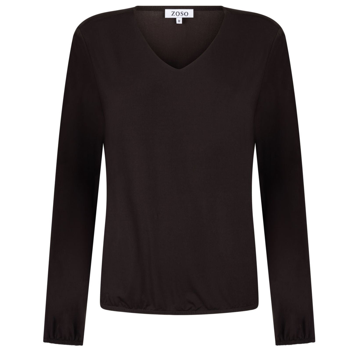 Espresso luxury basic top Josine - Capuchon Fashion