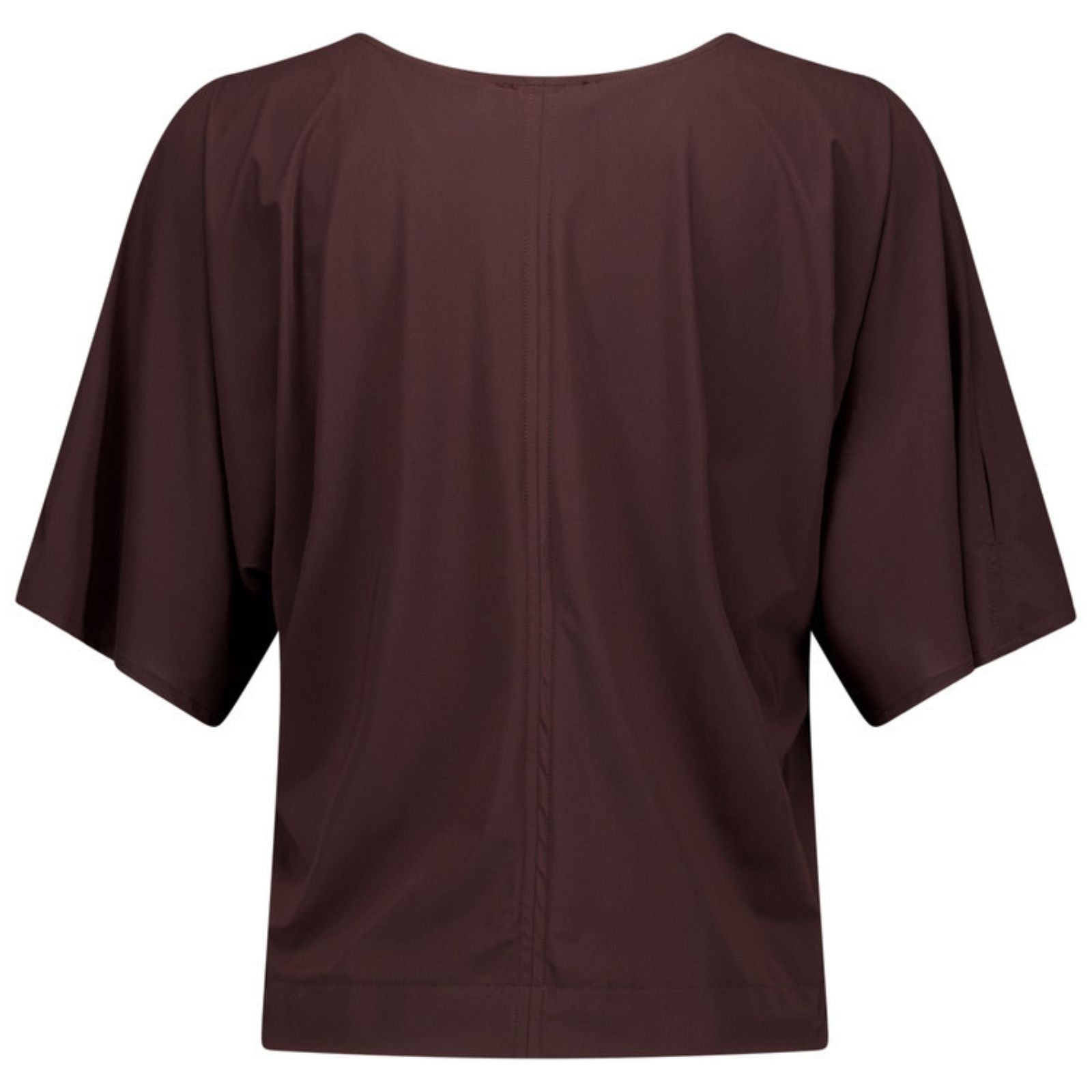 Espresso ronde hals travel top Shelly - Capuchon Fashion