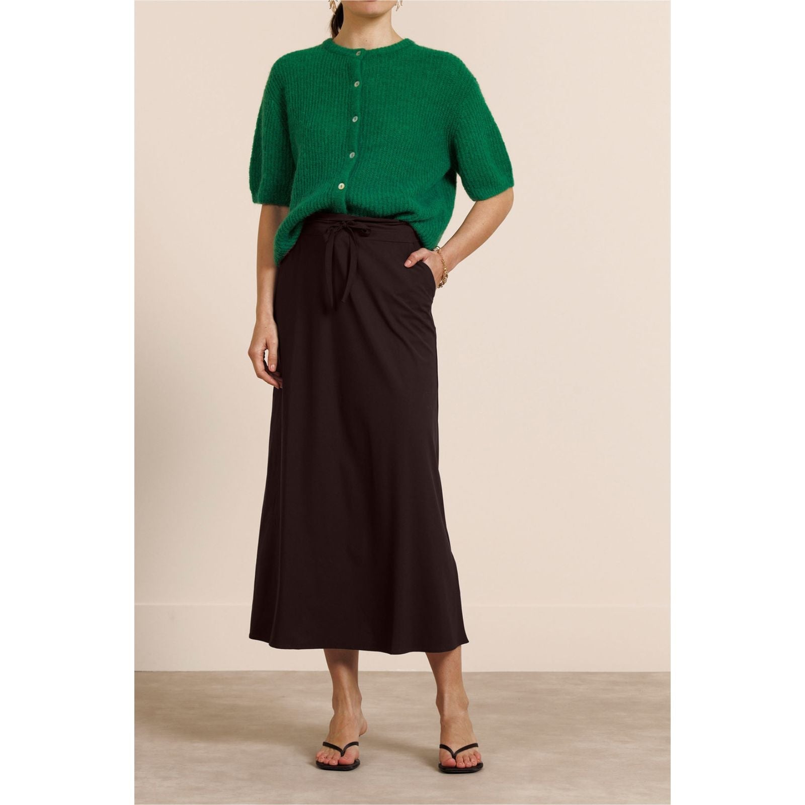 Espresso travel lange rok Chloe - Capuchon Fashion