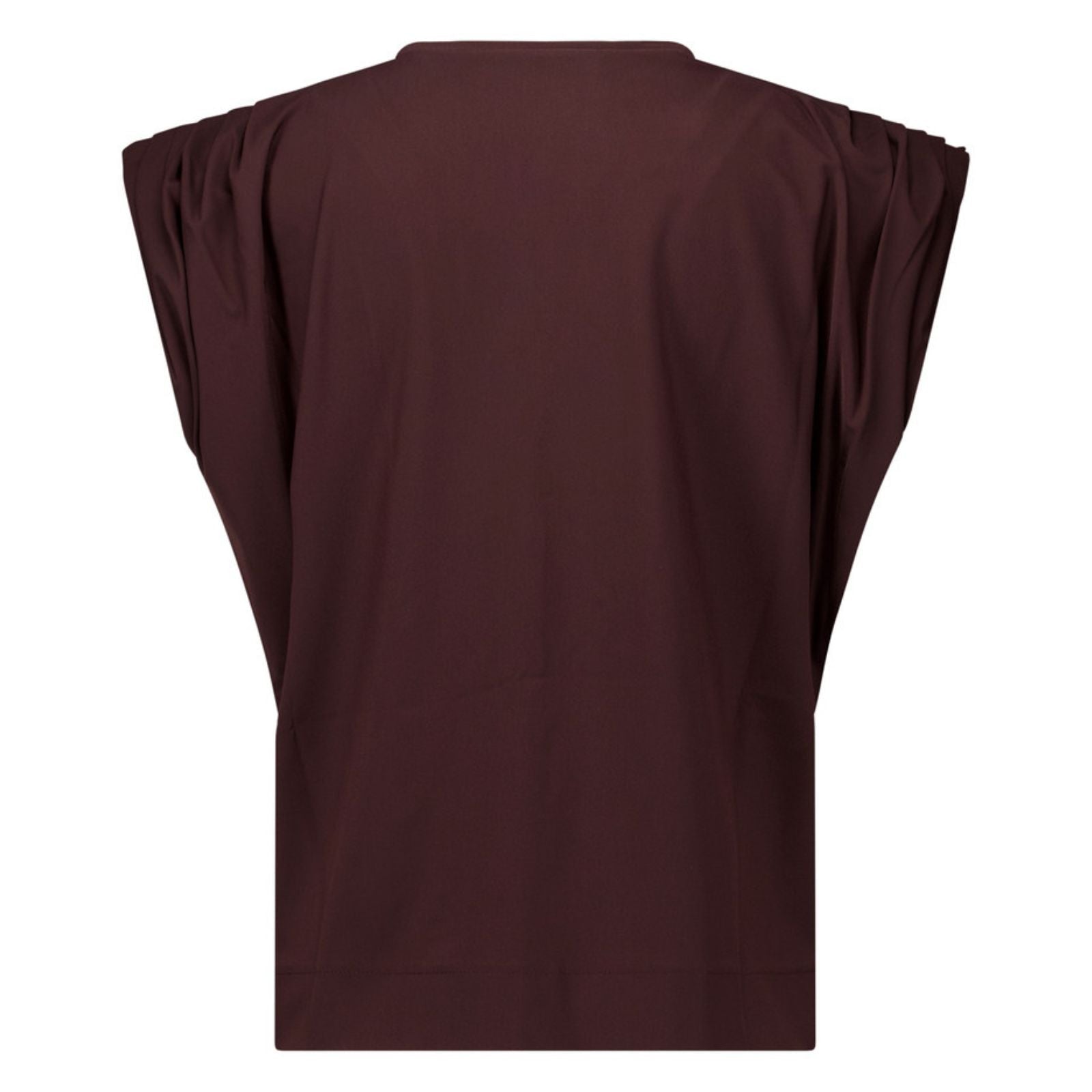 Espresso travel mouwloze top Leona - Capuchon Fashion