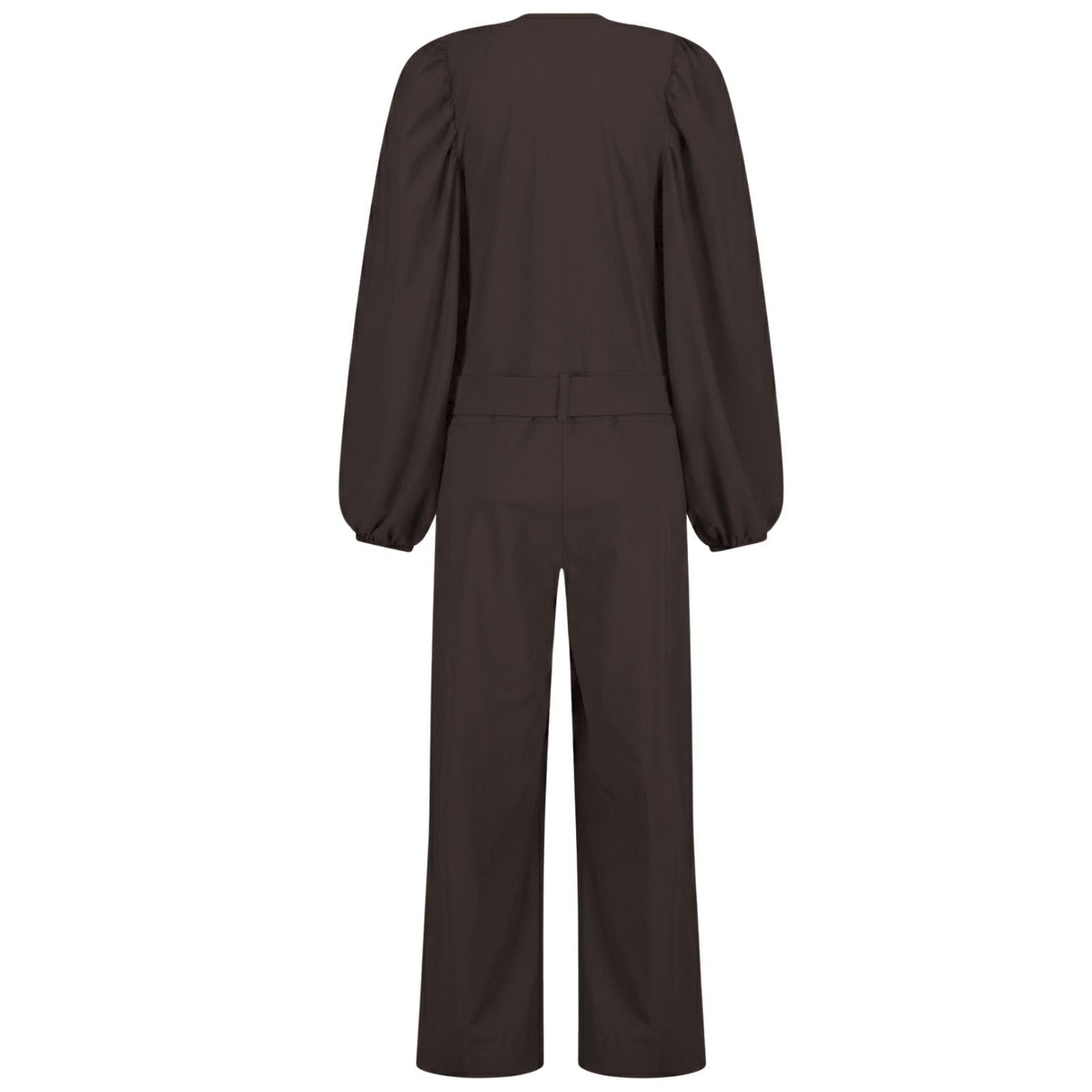 Espresso v-hals travel jumpsuit Cherie - Capuchon Fashion
